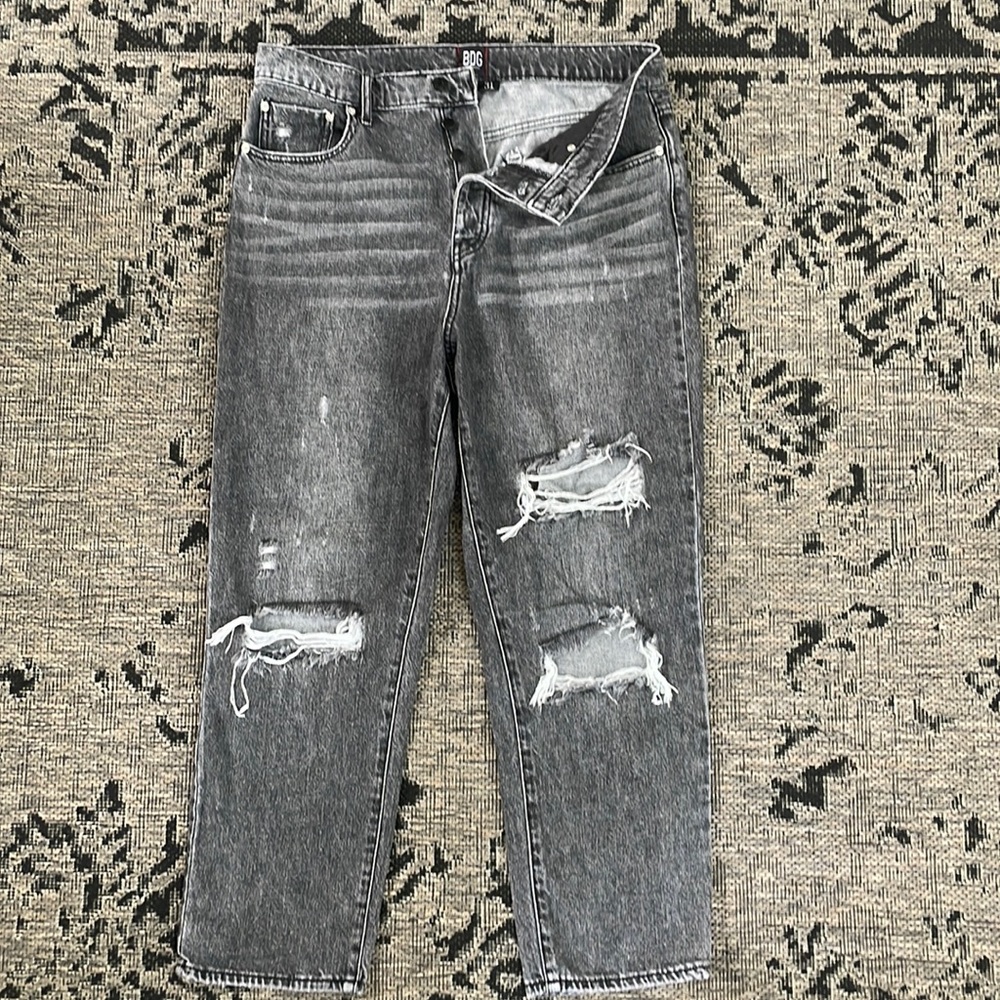 Slim Straight Distressed Jeans